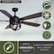 Vaxcel Barnes Matte Black Modern Farmhouse Indoor-Outdoor 54-in. Ceiling Fan with LED Light Kit F0124 - alternate 2